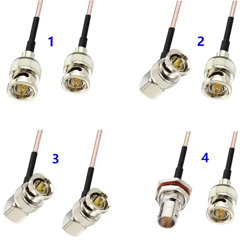 BNC Male Straight Right angle To Female 75 Ohm RG179 Pigtail Cable for HD-SDI 3G-SDI Vedio CCTV Camera Camcorder | Обустройство дома