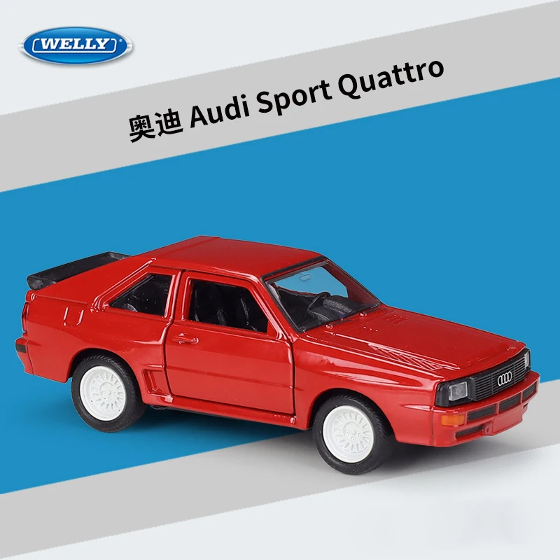 

Audi Sport Quattro WELLY 1:36 Diecast Car Simulation Model Car Alloy Pull Back Toy Car Metal Toy Vehicles For Children Boys Gift