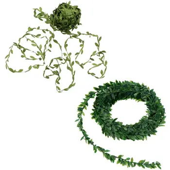 

2Pcs Artificial Garland Plants Vine Fake Foliage Flowers per Green Ivy Wedding Wreath Accessories - 7.5M & 20M