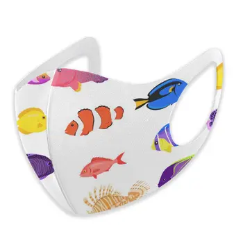 

Color Fish print The stylish windproof and dustproof mask can clean the dustproof external shielding cloth.