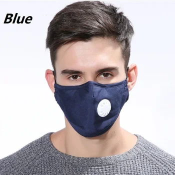 

Yiustar Hot Unisex Cotton Breath Valve PM2.5 Mouth Mask Anti-Dust Anti Pollution Mask Cloth Activated carbon filter respirator