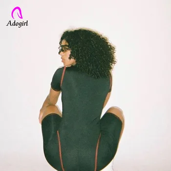 

Fitness 2020 Spring Ladies Sexy Striped Patchwork Sportswear Playsuits Slim Short Sleeve Yogings GYMs Rompers Bodycon Jumpsuits