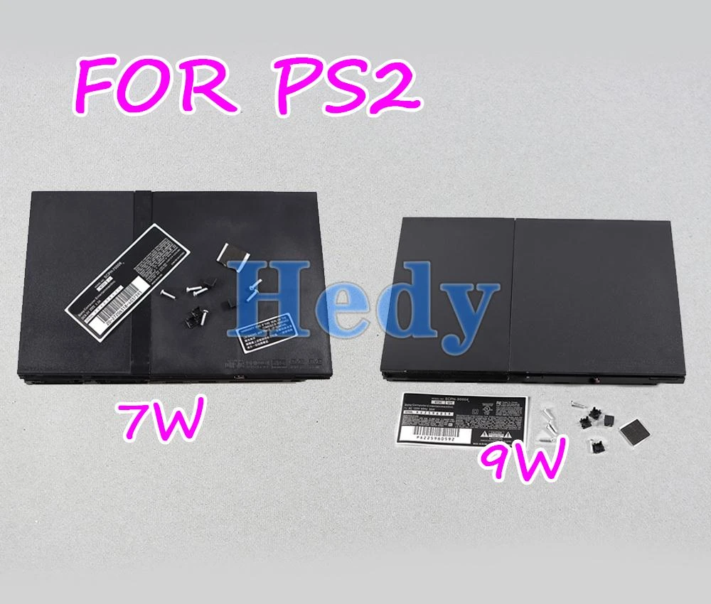1set Plastic For Ps2 7w Full Housing Shell Host Case With Screw Sticker Label Parts For Ps2 Slim 9w Console Cover Replacement Parts Accessories Aliexpress