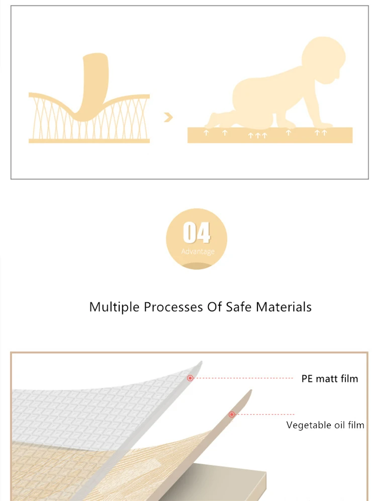 Wooden Puzzle Mat Foam 30*30*1cm Baby Play Mat Splicing Bedroom Soft Floor Interlocking Kids Rug Living Room Gym Crawling Carpet