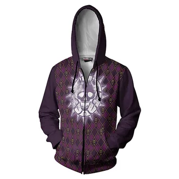 

JOJO'S BIZARRE ADVENTURE Hoodie Kira Yoshikage Killer Thin Hoodies Casual Zipper Coat Outfit