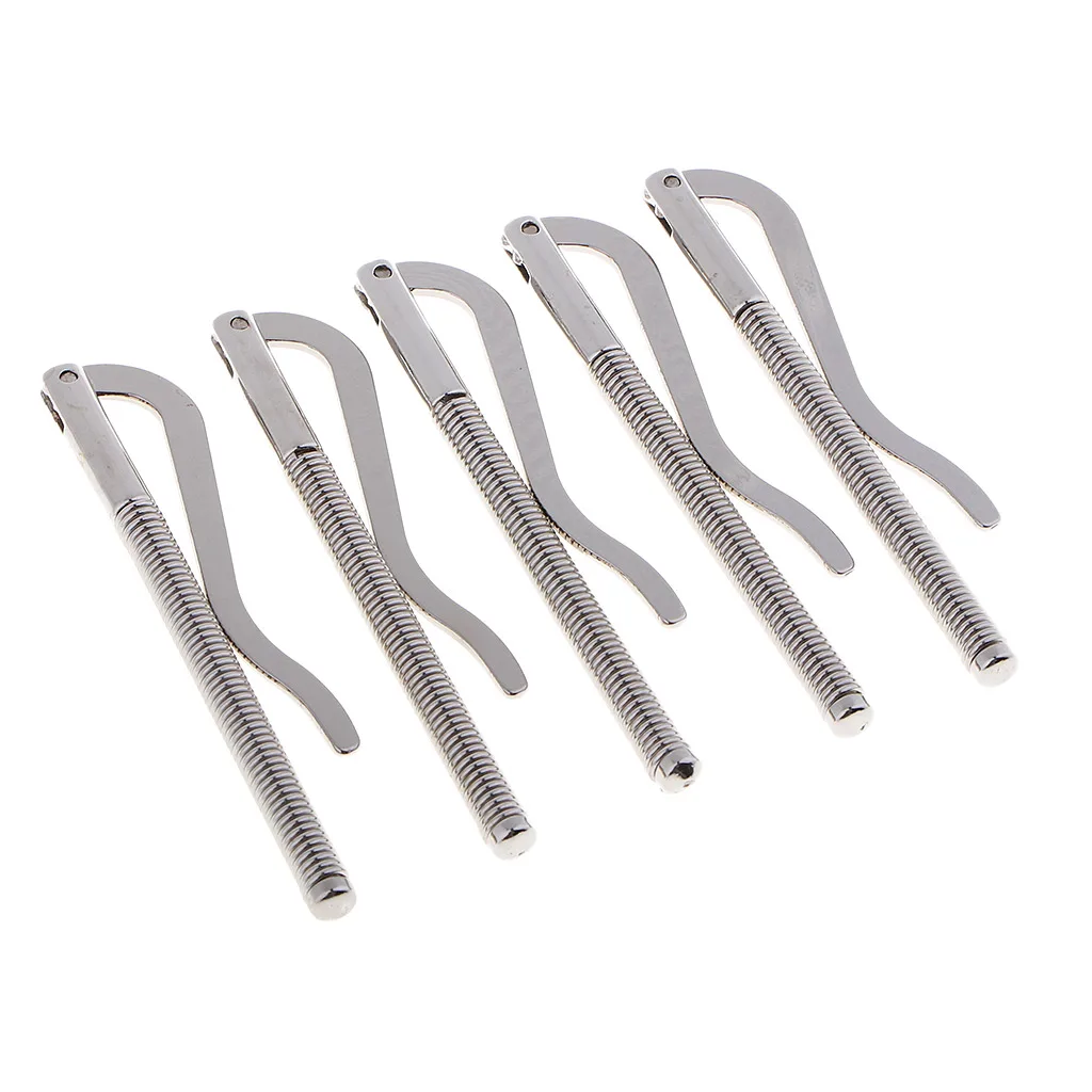 5Pcs Silver Metal Money Clip Holder Bar Wallet Replacement Spring Clamp Leathercraft Accessories DIY Leather Craft Tool 