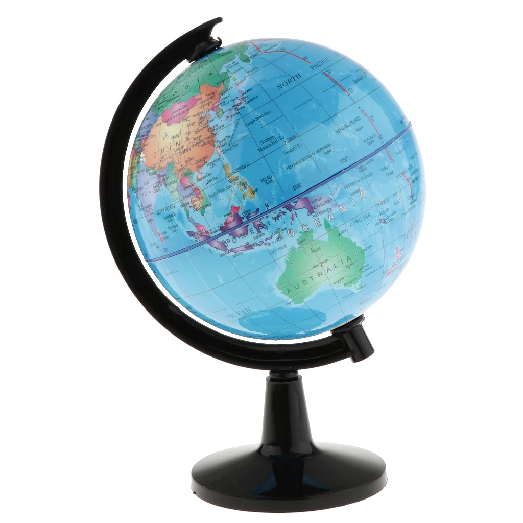 16cm Vintage Globe Rotating Swivel World Map of Earth Atlas Geography Students Gifts Kids Educational Learning Globe Kids Toy