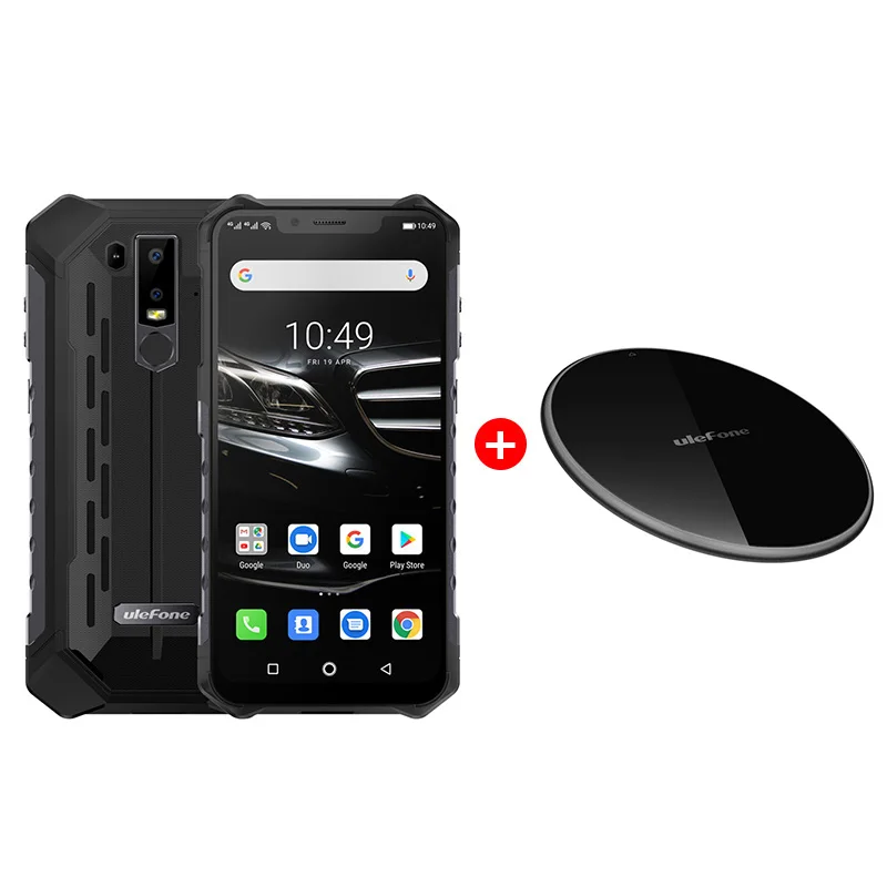 Add Wireless Charger Ulefone Armor 6E водонепроницаемый IP68/IP69 прочный телефон 6,2 ''Helio P70 Otca-core Android 9,0 4 Гб+ 64 Гб беспроводной зарядки NFC Смартфон - Color: Add Wireless Charger
