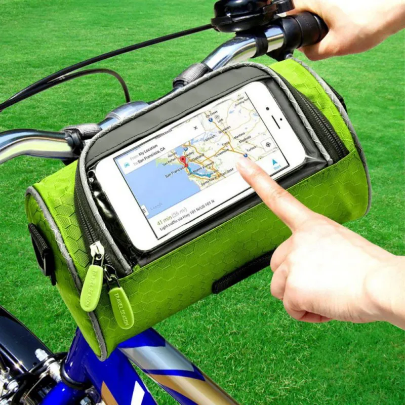 

Bicycle Charter Front Tube Waterproof Bicycle Mobile Phone Bag Touch Screen Package Suitable For Student Bicycle Accessories