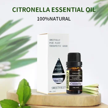 

Sweetvally 10ML Citronella Essential Oils 100% Pure Natural Pure Essential Oils for Aromatherapy Diffusers Oil Home Air Care