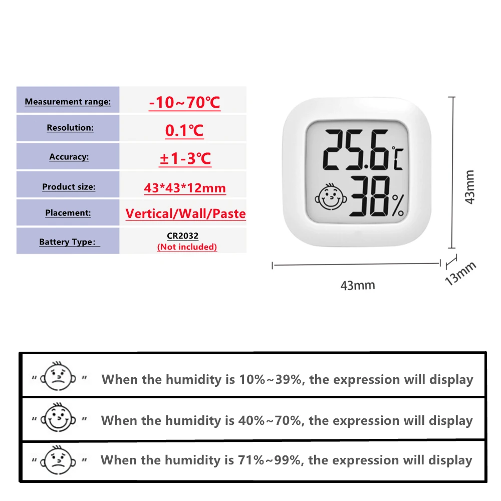 Cheap Indoor Thermometer Mini Digital LCD Temperature Sensor Humidity Meter  Thermometer Room Hygrometer Gauge