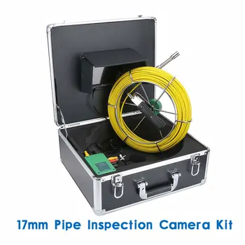 

Pipe Drain Swer Snake Inspection System 17mm Video Camera Kit 7 Inch Monitor DVR Recording Endoscope Borescope