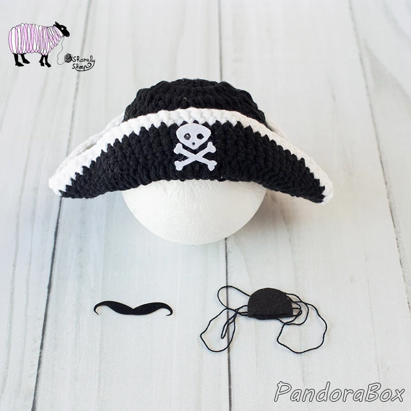 Newborn Photography Props Buccaneer Themed Hat Clothes Sets Infant Baby Boy Family Photo Shoot Costume fotoshoot Accessories
