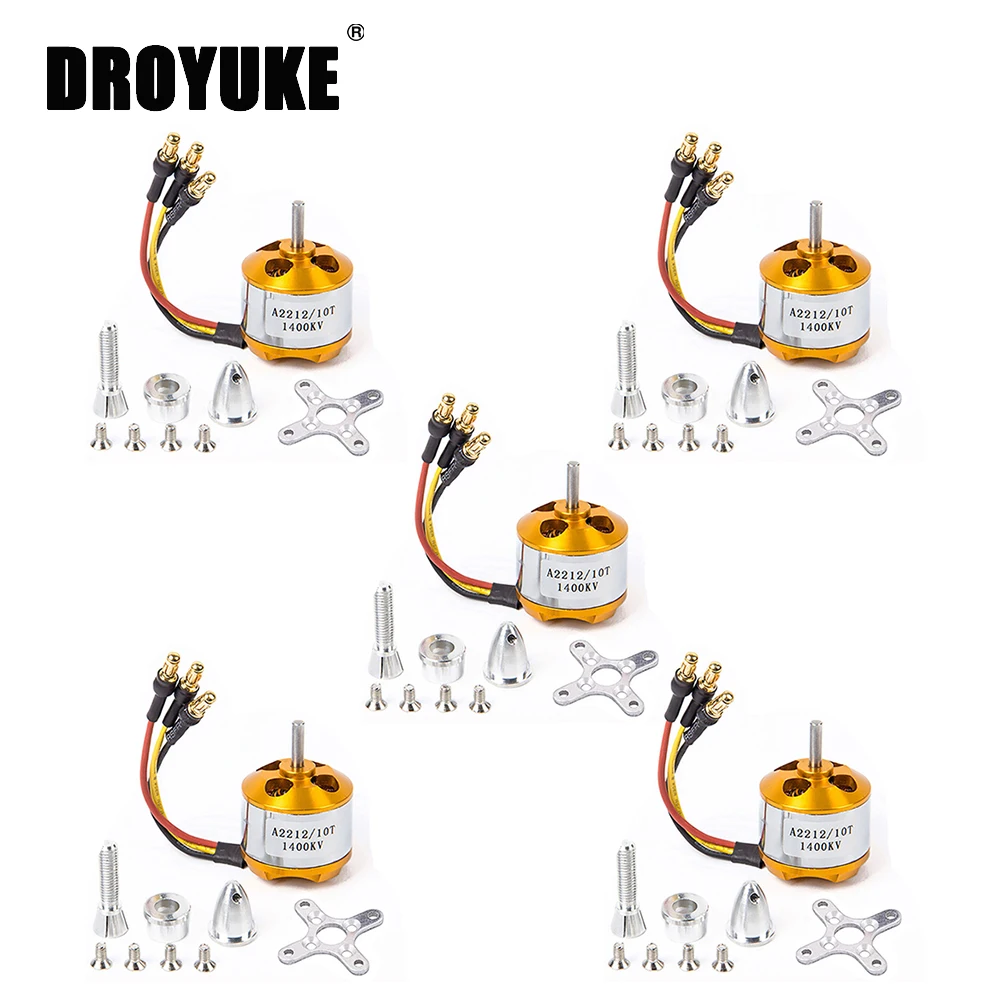 Мотор бесщеточный Droyuke 5шт./лот XXD A2212 2212 930KV 1000KV 1400KV 2200KV 2450KV 2700KV для РУ самолетов