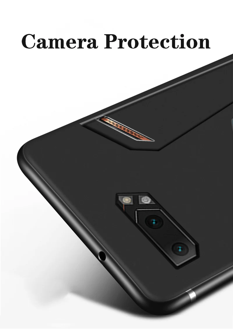 Для Asus ROG Phone 2 ZS660KL чехол 6,59 дюймов Ультратонкий Мягкий ТПУ силиконовый тонкий Матовый кожаный чехол ROG Phone II 2 чехлы для телефонов