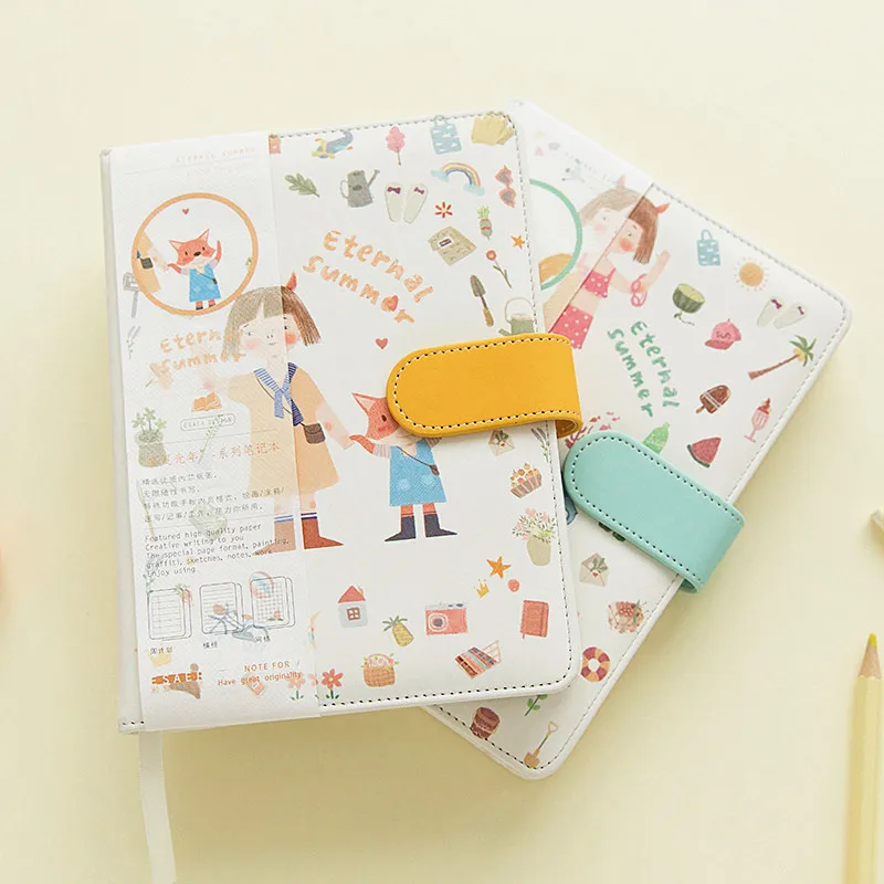 

Kawaii Notebook Full Color Page Planner Book Illustrator Page Daily Book Weekly Schedule Plan Notepad Journal Stationery