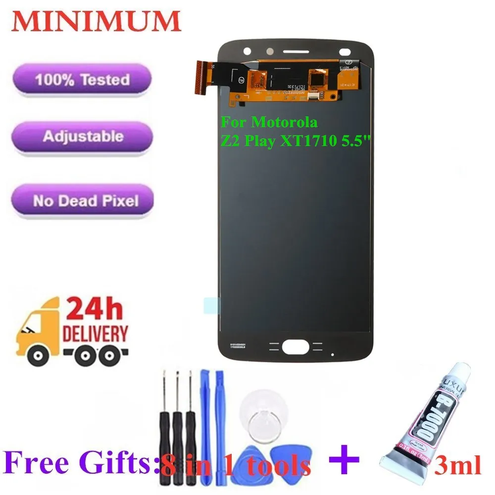 

For Motorola Z2 Play XT1710 5.5" AMOLED Display Touch Screen Digitizer Assembly For Moto Z2 Play XT1710-01 / 07 / 08 / 10 LCDs