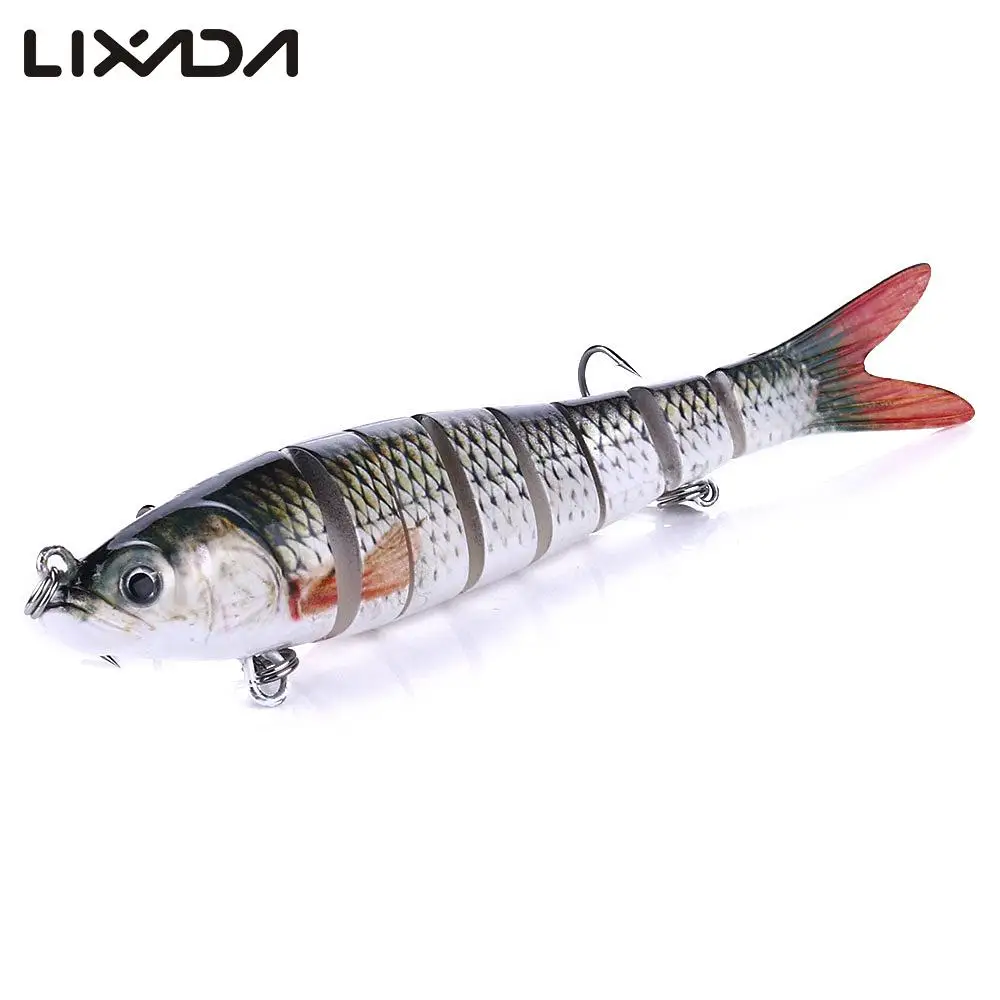 

8 Segment Fishing Lure 5.4 Inch / 13.7cm 27g Multi Jointed Swimbaits Artificial Hard Bait Lure Fishing Treble Hook Tackle