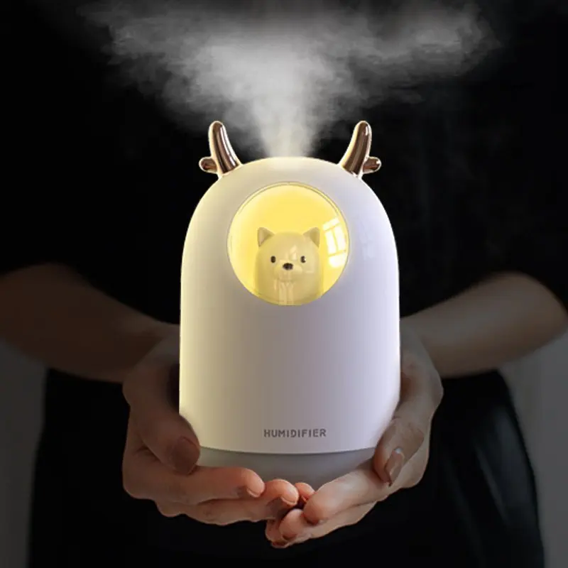 

Cartoon USB Night Light Versatile Humidifying Spray Simple Style Shape Cute Animal Mini 300ML Creative Gifts Bedroom Night Light