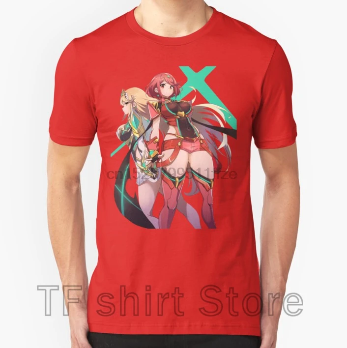 Pyra et Mythra Men T shirt Women Casual tshirt funny print T-Shirt Short Sleeve O-neck tshirts | Мужская одежда