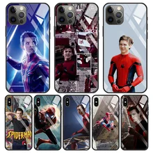 

Tempered Glass Case For iPhone 13 12 11 Pro Max XS Max XR X 7 8 6 6S Plus 13 12 Mini SE 2020 Cover Marvel Tom Holland SpiderMan