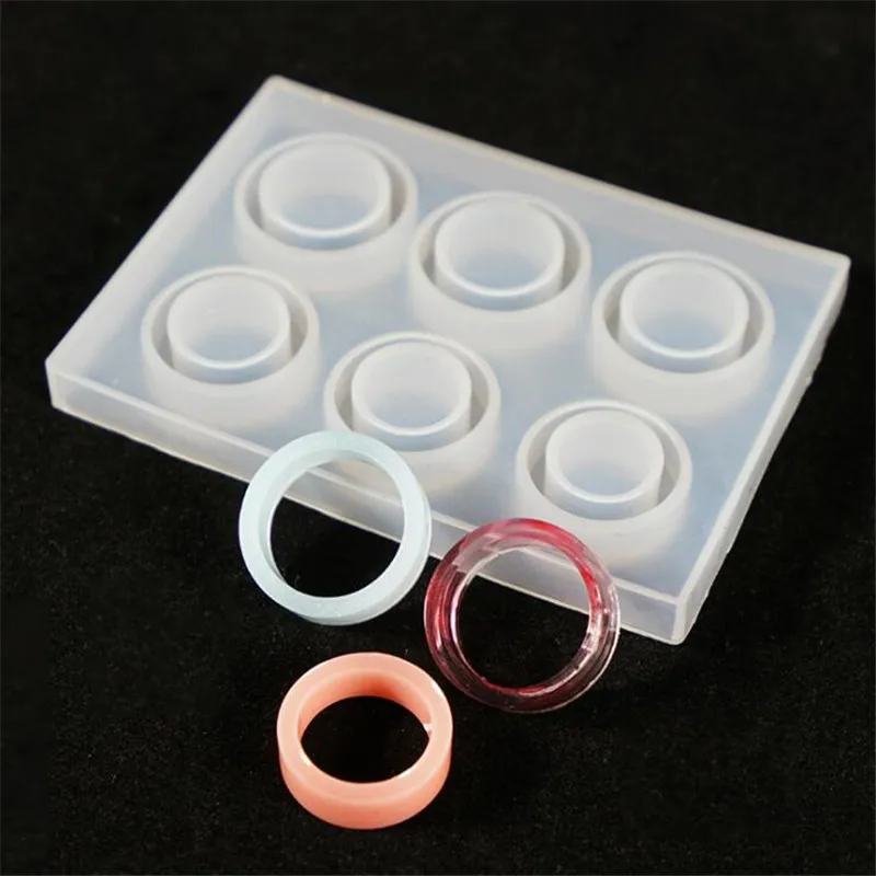 

6 Hole Rings Crystal Silicone Mold Handmade DIY Making RingJewelry Mold Epoxy Mould Epoxy Resin For Jewelry Making