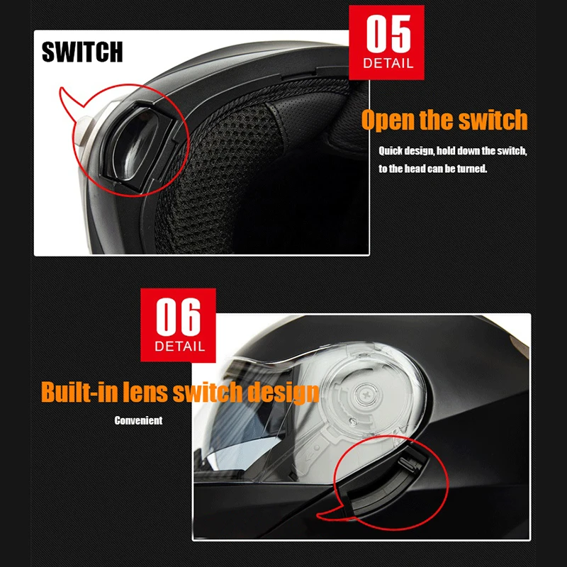 Nuovo Gxt 160 Flip Up Casco Del Motociclo Doppia Lente Full Viso Casco Casco da Corsa Capacete