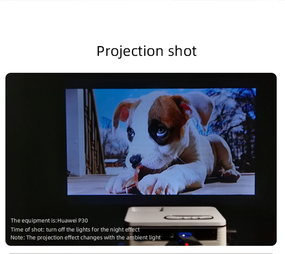 Портативный мини проектор LEJIADA S361 поддерживает видеоплеер HD 1080p домашний