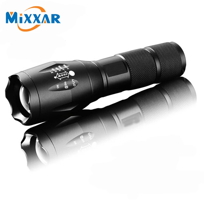 

CREE XML-T6 5 Mode Zoomable Waterproof Flashlights 4000LM LED Flashlight 18650 Torch LED Light with Charger Battery for Camping