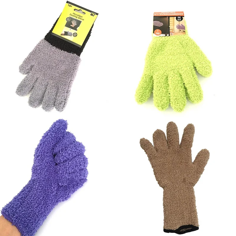 

Car Wash Gloves Coral Velvet Knitted Washing Gloves Cleaning Tool Car Detailing Dust Removal Gloves Car Accessories
