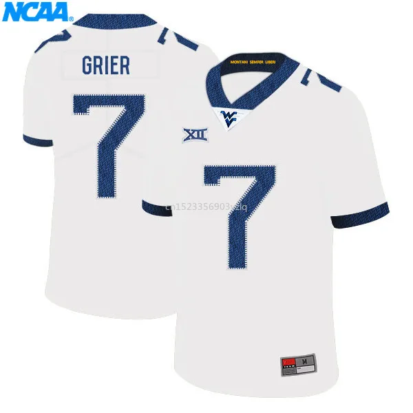 Новое поступление высокое качество майки Will Grier#7 колледж футболка ограниченной серии Майки S-XXXL