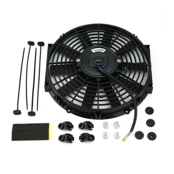 

Genuine 10 Inch 80W Round Frame Straight Leaves High Performance Motorsport Fans Automotive General Purpose Electronic Fan