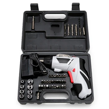 

4.8V Wireless Electric Screwdriver Cordless Drill Sets with 45 Bits Power with LED Light Multi-function House Mini Power Tools