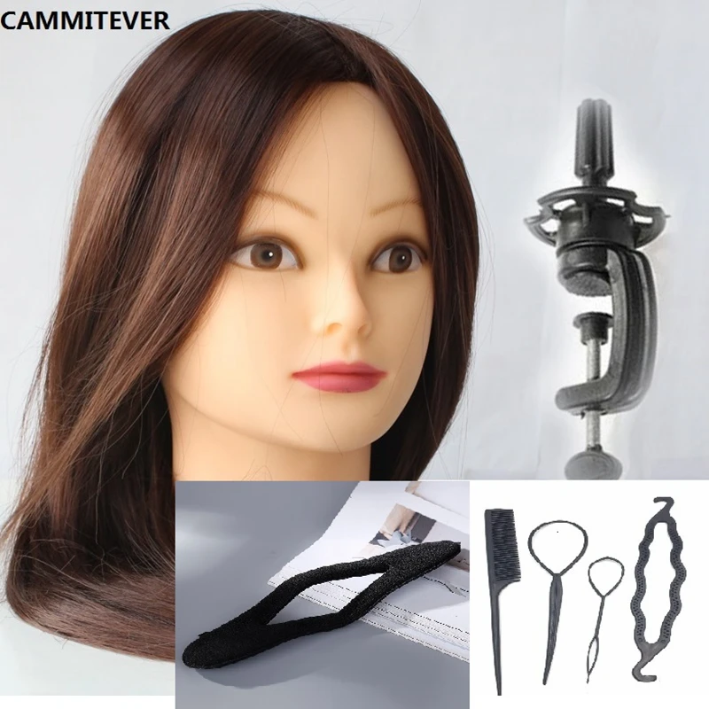 CAMMITEVER Training Mannequin Head for Doll Hairdressers Mannequin Head