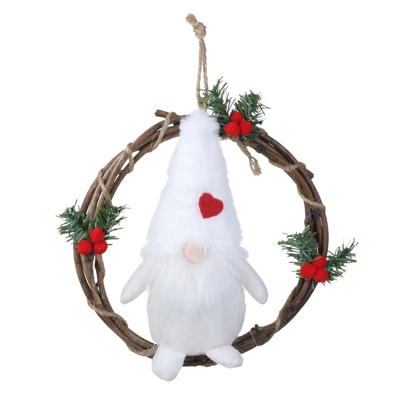 Рождественские куклы ручной работы, игрушки Санта гном, шведская Рождественская елка, подвесное украшение, рождественские вечерние рождественские украшения для дома Navidad - Цвет: 20x12cm