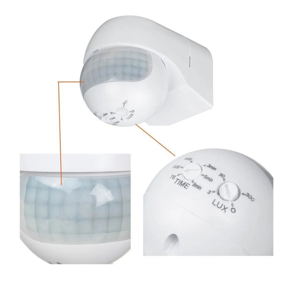 Sensitive-Infrared-PIR-Motion-Sensor-180-Degree-Adjustable-Wireless-Alarm-Detector-110V-220V-Time-Delay-Home