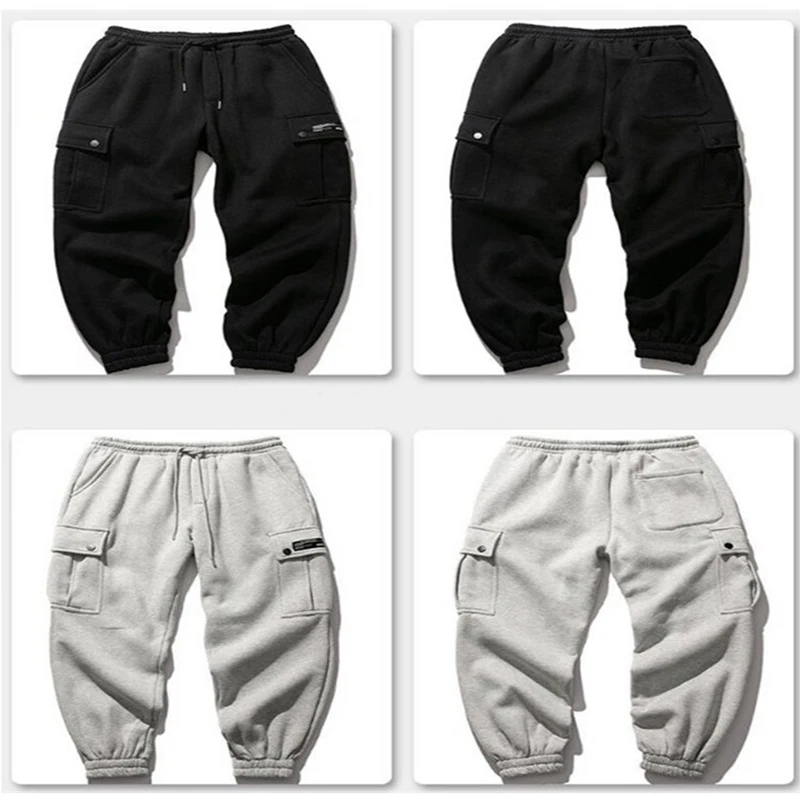 New Arrival Trendy Men Sweatpants Plus Size Winter Loose Trouser Outdoor Male Pocket Warm Comfort Jogging Sport Pants Pantalones - Image 4