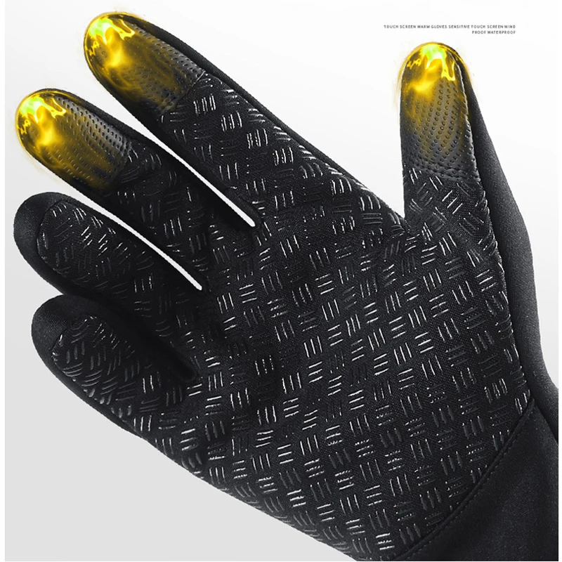 Pro полный палец зимние водонепроницаемые велосипедные перчатки пальцы сенсорный экран велосипедные перчатки ветрозащитные спортивные MTB дорожные велосипедные перчатки