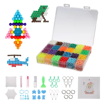 

4500pcs Magic Puzzle Toys Water Mist Bead Set Boys Girls DIY Craft Animal Handmade Sticky Beads Educational Toys Kids Gifts