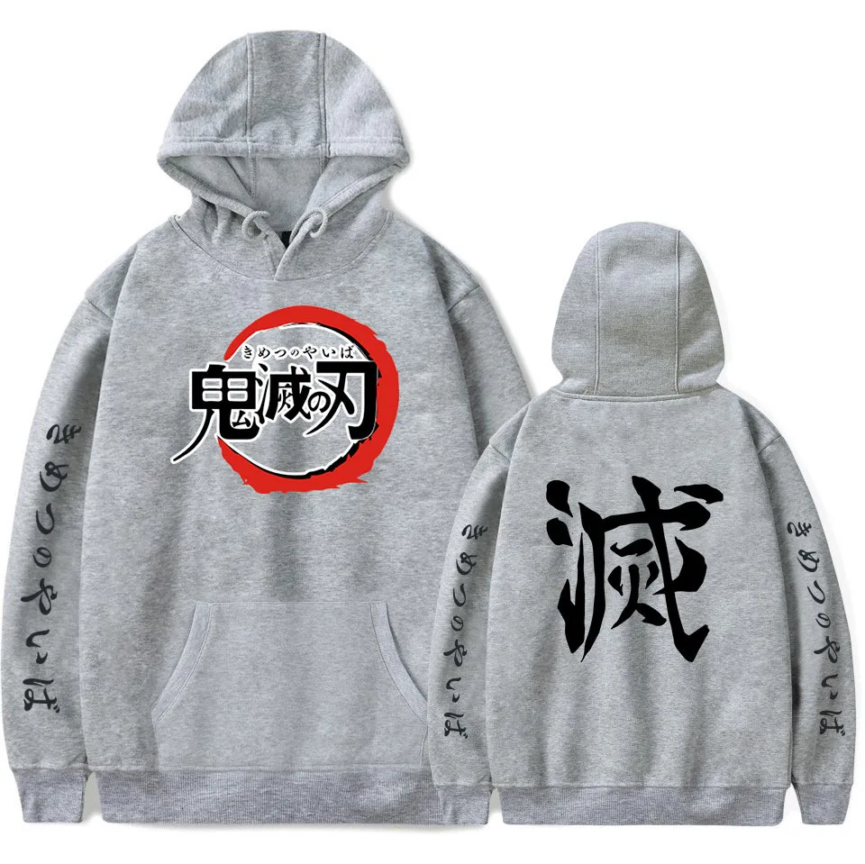 Demon Slayer Kimetsu no Yaiba флисовая толстовка с капюшоном, пуловер размера плюс, топ, аниме, Толстовка для мужчин и женщин, толстовки и свитшоты