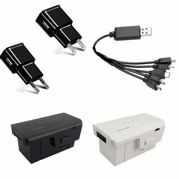 

(5 in 1) Original Battery Charger Sets for SJ/RC Z5 X103W KF608 RC Drone Battery 7.4v 1500mah GPS RC Quacopter Spare White/Black