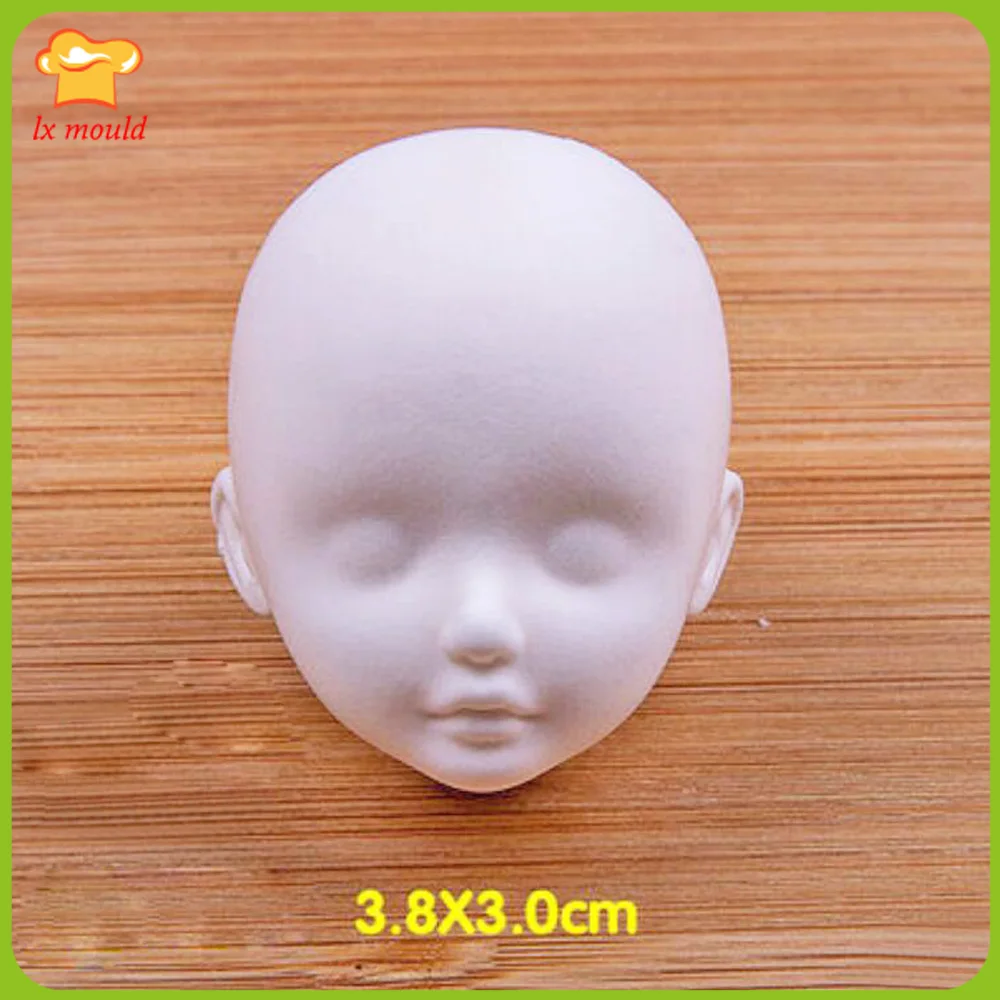 Clay Soft Pottery Figure Face Silicone Molds Doll Shape Mould Baby Face Fondant Moulds