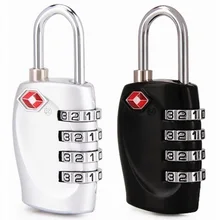 Cadeado com código de bagagem de 4 dígitos, cadeado de metal com senha de combinação anti-roubo para mala de segurança de viagem