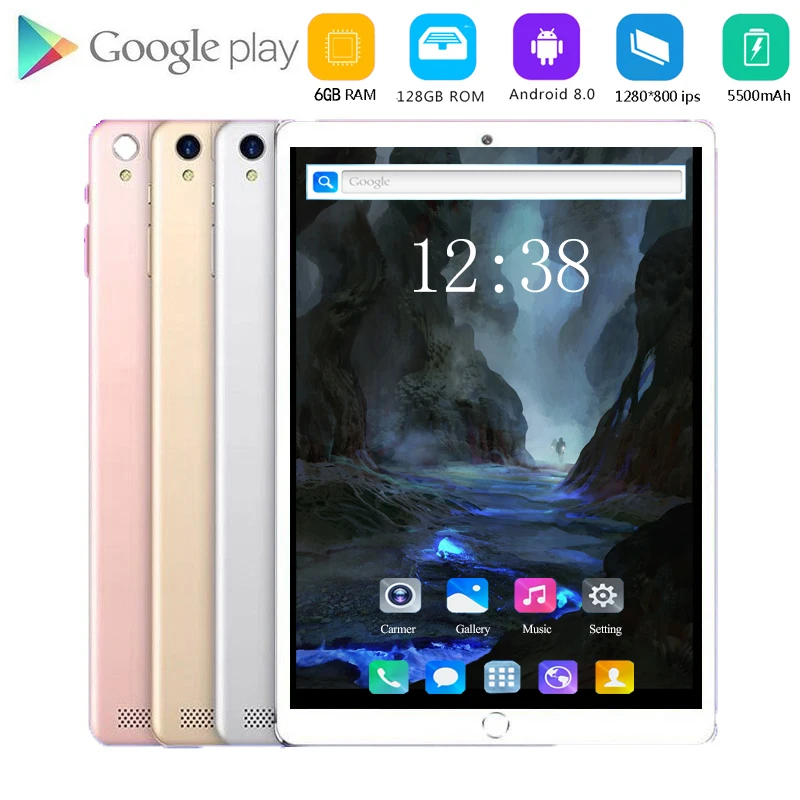 

2020 New 10.1 inch Tablet PC Octa Core 6GB RAM 64GB 128GB ROM Android 8.0 WiFi Bluetooth GPS 4G Phone Call Dual SIM Tablets