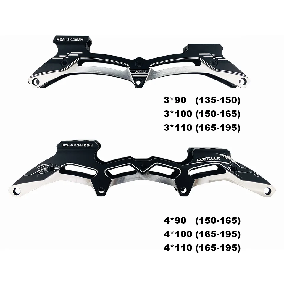 

Speed Slalom Slide Inline Skates Frame Fit for 3 or 4 Speed Wheels Aluminium Alloy Rollerblade Base Patines Bracket DJ32