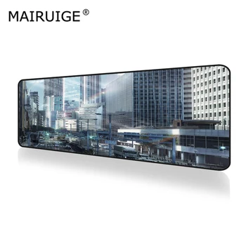 

Bustling City Mouse Pad XXL Gamer Desk Mat Computer PC Large Keyboard Pad Gaming MousePad 90x40cm/80x30cm for Laptop Table Pads