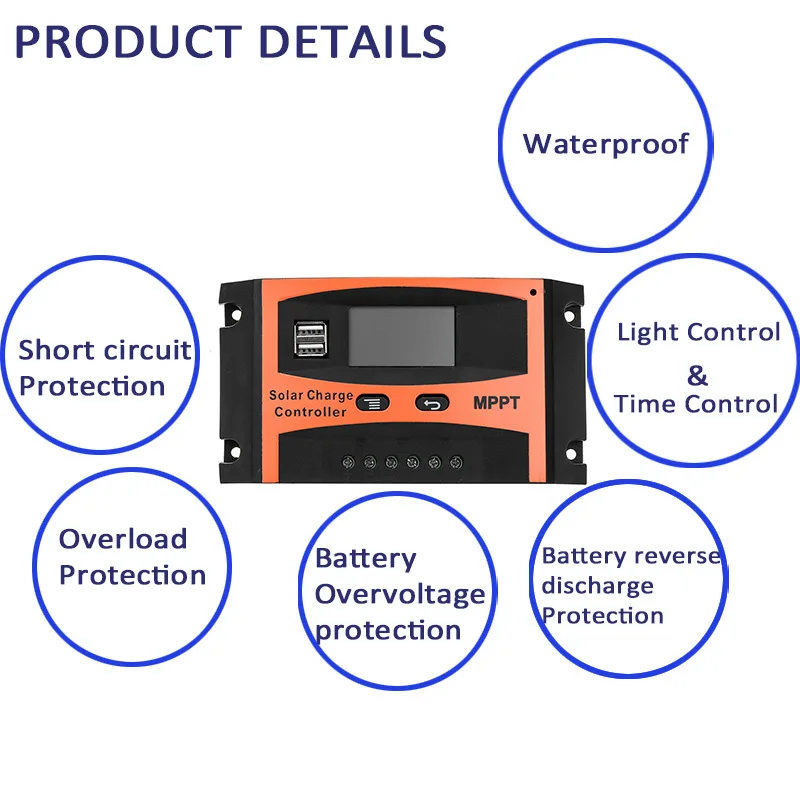MPPT Solar Panel Batterie Intelligente Regler mit LCD-Anzeige Auto Work 12V / 24V / 36V / 48V 30A /40A/ 60A Solarladeregler Solarregler 30A MPPT Solar Panel Batterie Intelligente Regler mit LCD-Anzeige Auto Work 12V / 24V / 36V / 48V 30A /40A/ 60A Solarladeregler Solarregler 30A