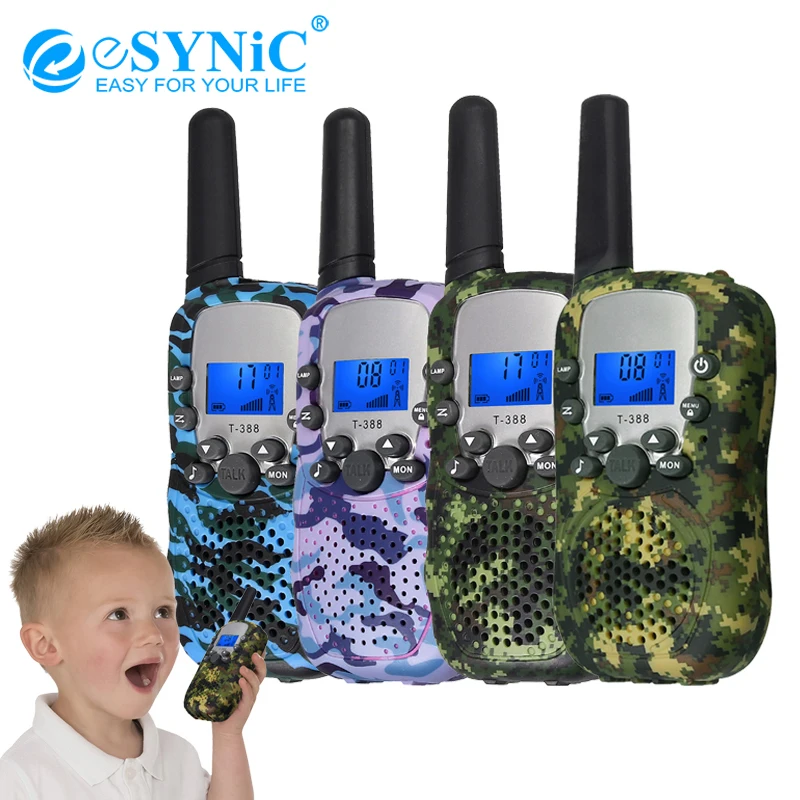 ESYNiC T-388 детская рация Walky Talky 8 каналов для мальчиков и девочек 3 км радиус действия