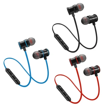 

netic Wireless Bluetooth 5.0 Earphone Sports Neck Hanging Stereo Earpiece Ipx5 Waterproof Running Headset With Mic For Phone
