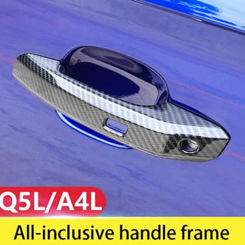 

4 Pcs / Set ABS Car Chrome Outside Car Door Pull Handle Decoration Frame Cover Trim Fit For Audi 17-18 A4L Q5L Auto accessories